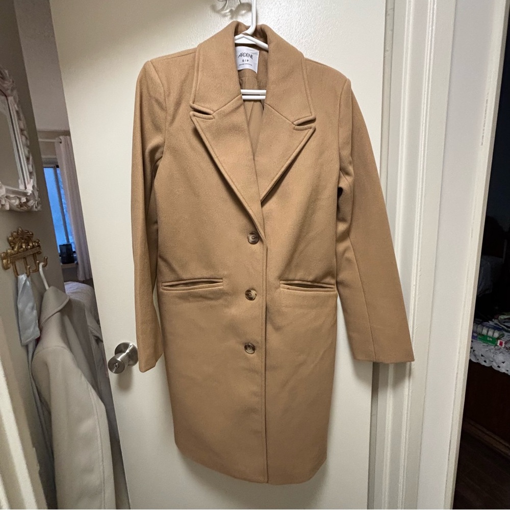 ARDENE Button Brushed Felt Coat , 🧥 Peacoat - Picture 2 of 6